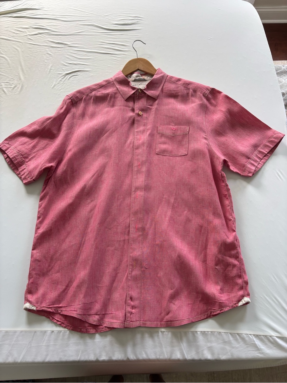 Tommy Bahama Short-Sleeve Button-Down Shirt in Rose Pink